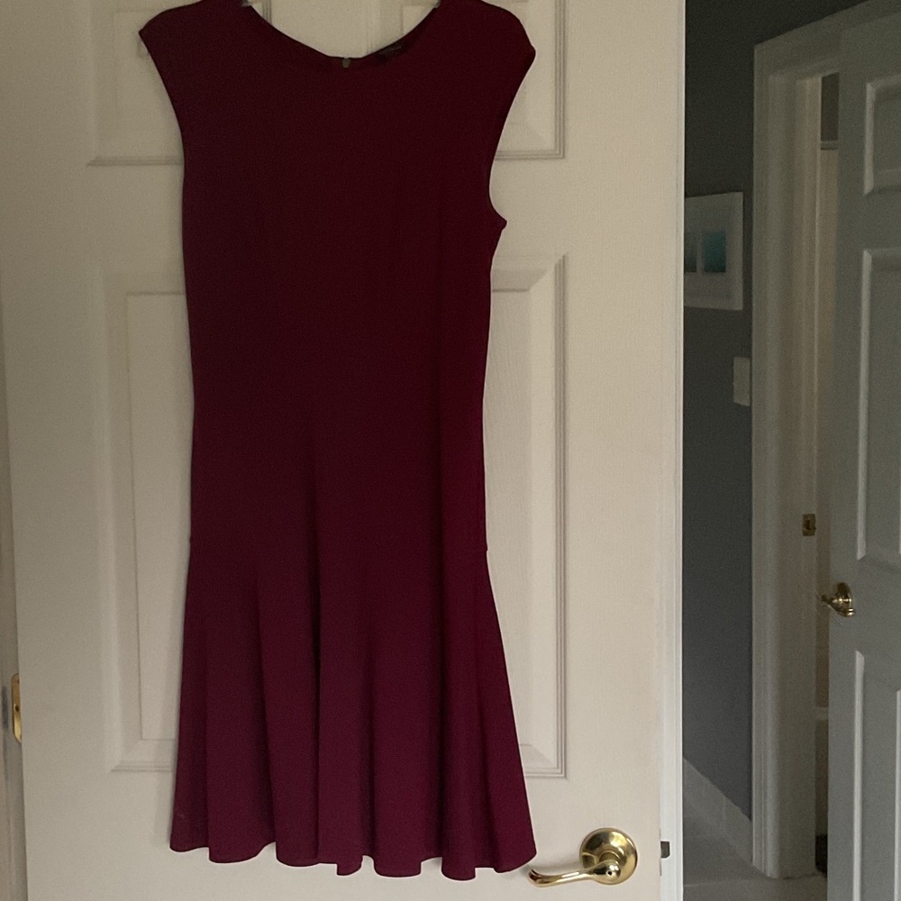 Burgundy sleeveless dress